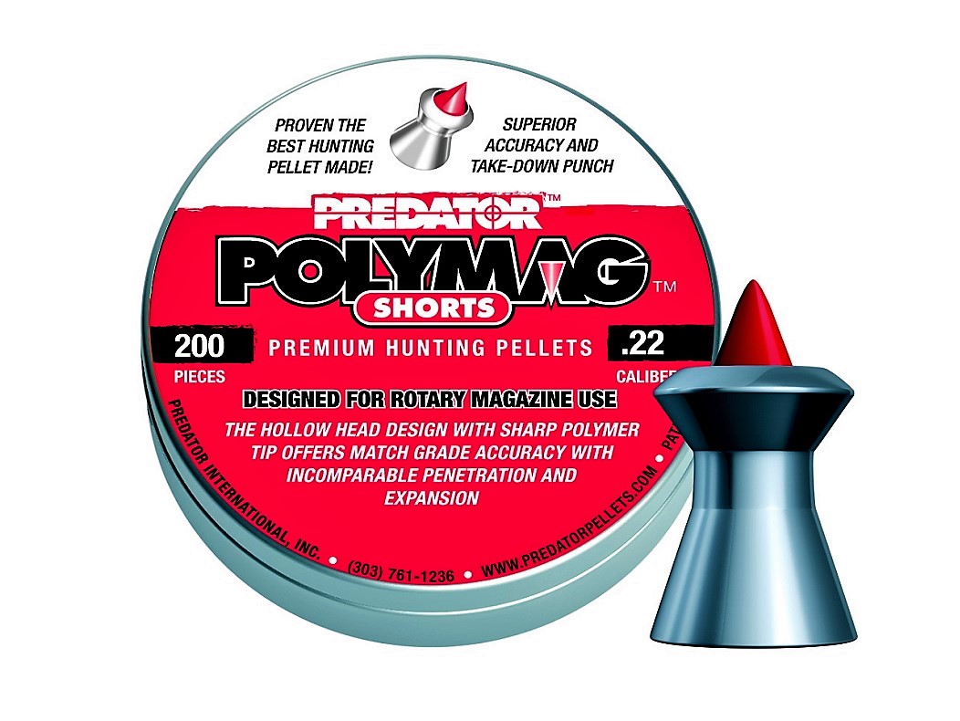 Predator Polymag Shorts 5.50mm Airgun Pellets tin of 200